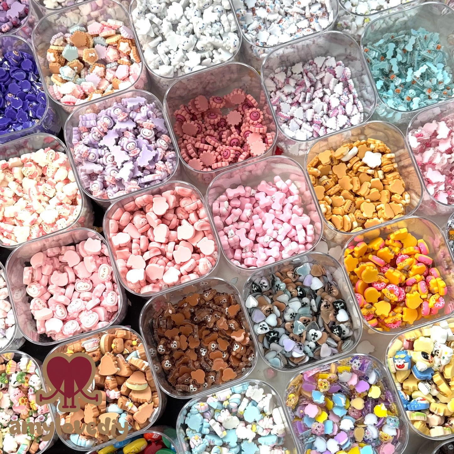 Resin material nail charm(Sold as a bag)