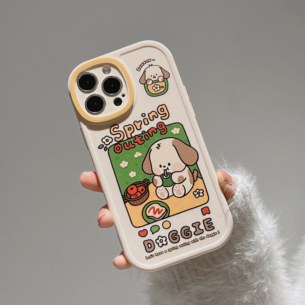 Cute puppy mobile phone shell