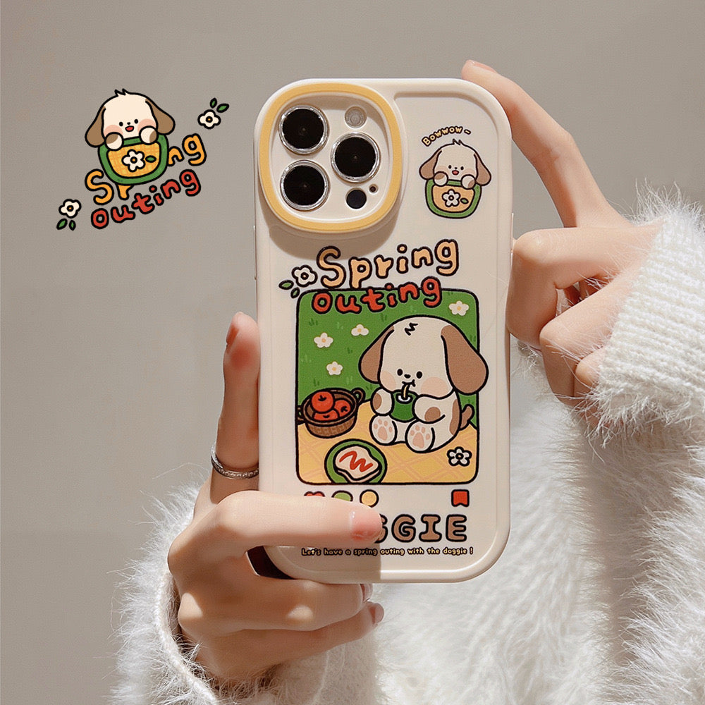 Cute puppy mobile phone shell