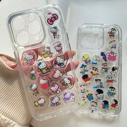 Diy acrylic chips phone case