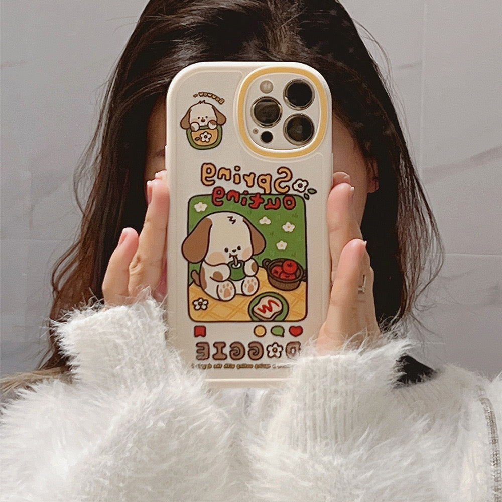 Cute puppy mobile phone shell