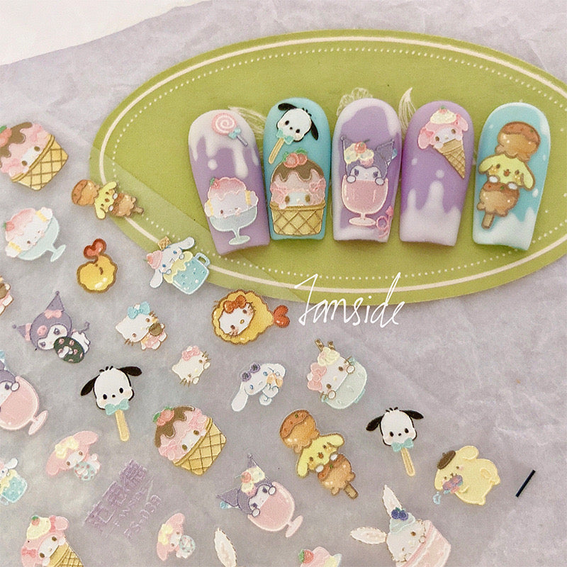 Nail Embossed Stickers